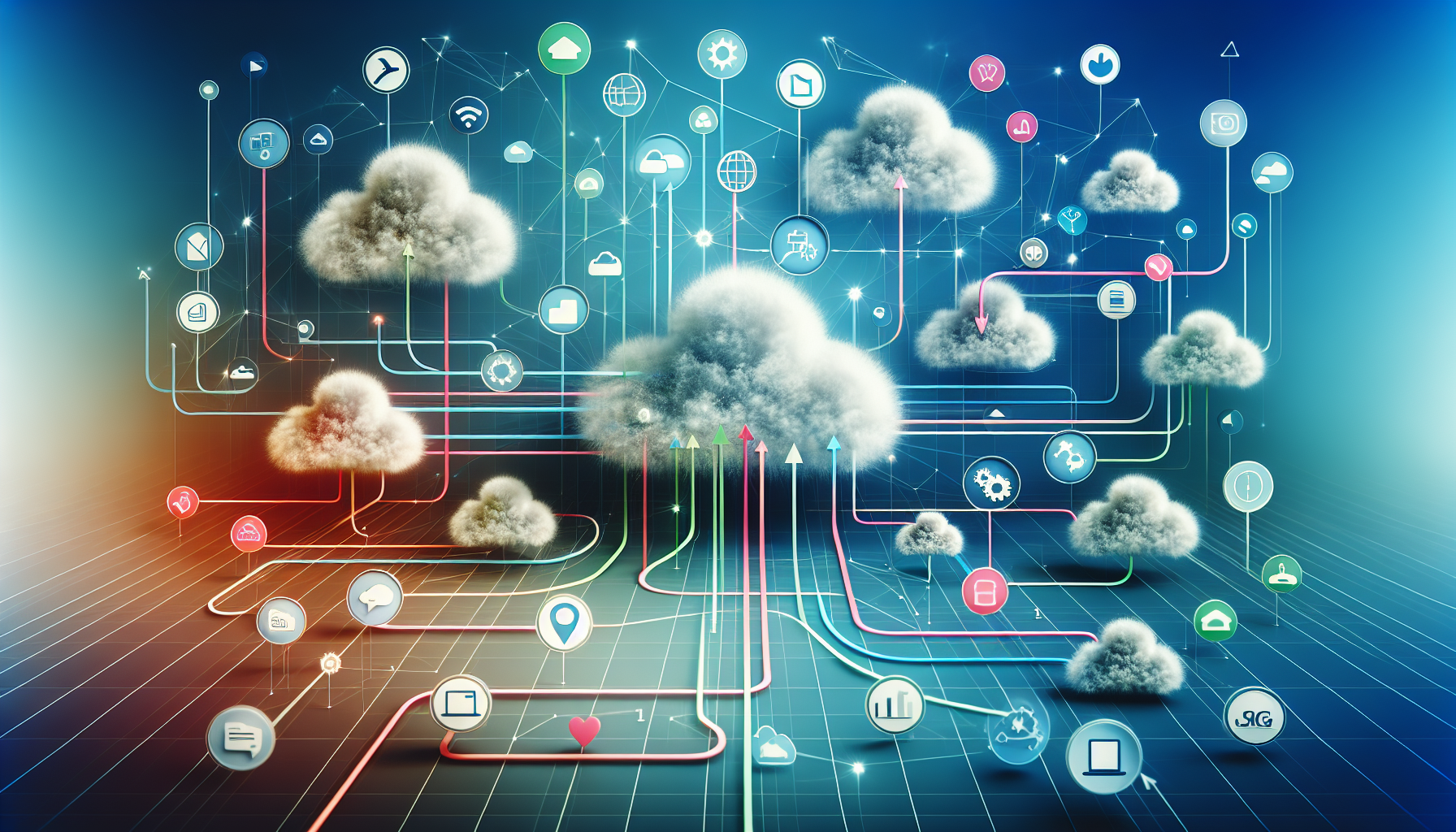 An illustration depicting the alignment of cloud strategy with business goals.